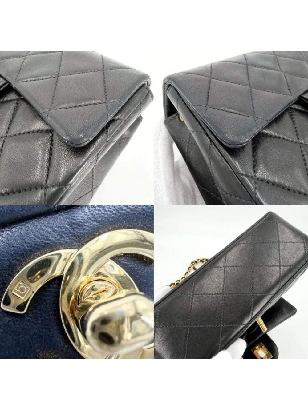 Chanel Shoulder Bag Mini Quilted Chain Turnlock Bag Crossbody Mini CC Logo